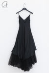Marc Le Bihan Knitted Frill Tulle Dress Collection Two-layer Tulle French Handmade MLB-2104-HEI Black 2104